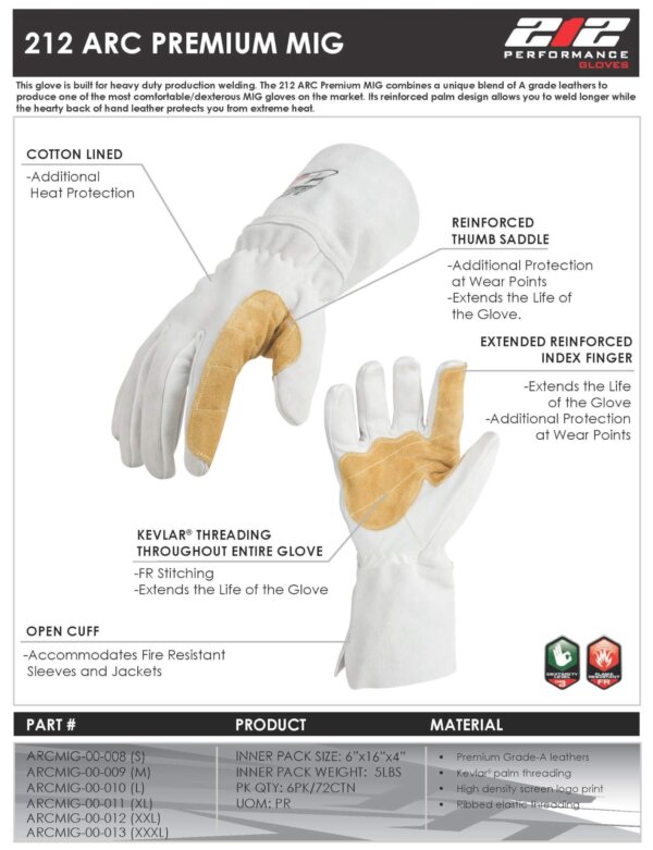 212 ARC Premium MIG Welding Gloves