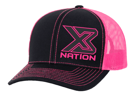 X3 Nation Black Neon Hats