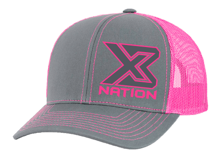 X3 Nation Grey Neon Hats