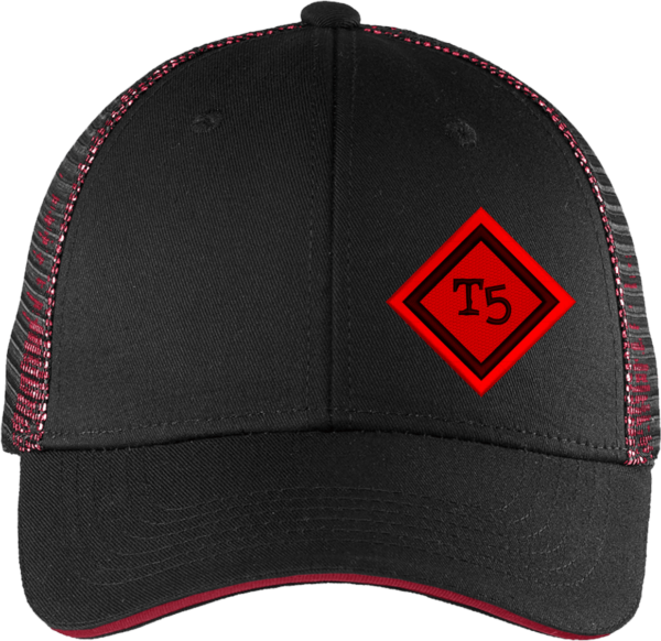 Team 5 diamond hat black / red