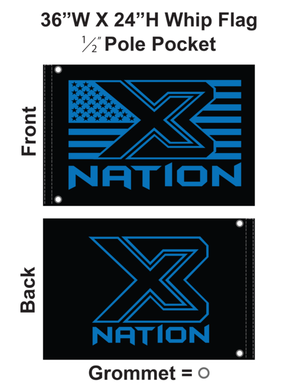 X3 Nation Whip Flags