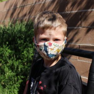 kids dino face masks
