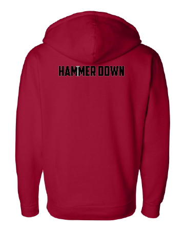 hammerdown front zip hoodie ind4000z