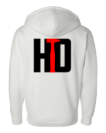 hammerdown hd front zip hoodie ind4000z